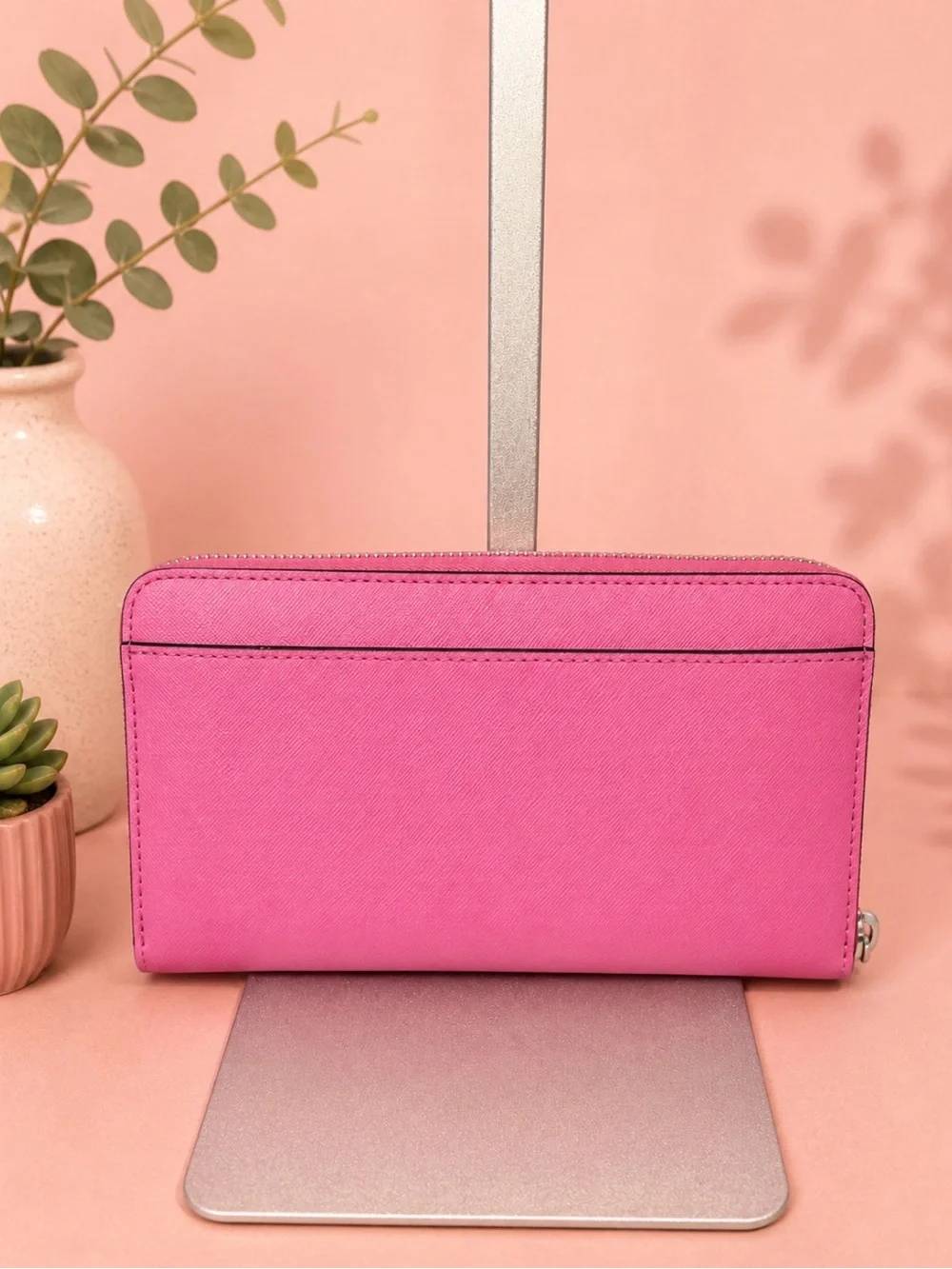 kate spade Hot Pink Zip-Around Continental Wallet